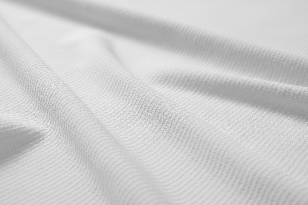 White Cotton Material for loro piana of gymwear (white pastel) 